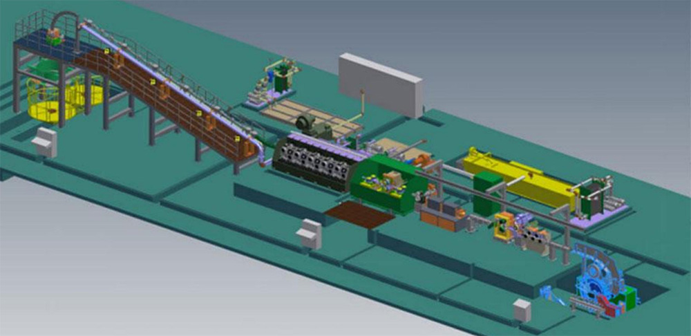 Aluminum-continuous casting and rolling line Aluminum-continuous casting and rolling line